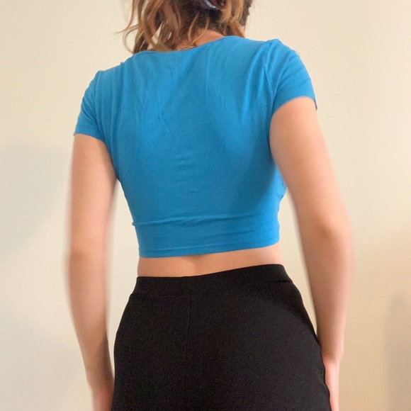 🦋 HP🎉 Pacsun Blue Crop Top - Picture 4 of 4